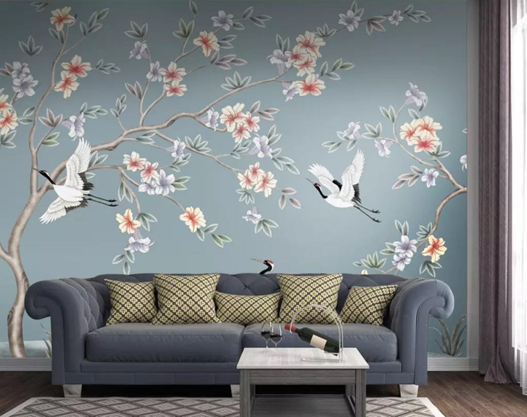 3D Flower Bird 2248 Wall Murals Wallpaper AJ Wallpaper 2 