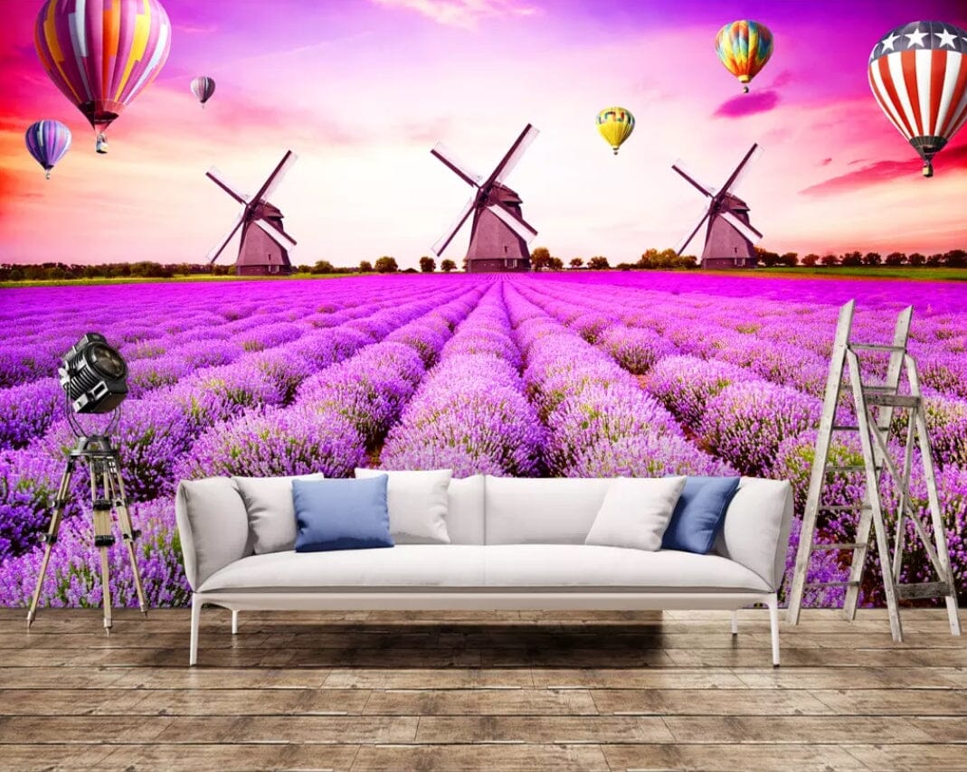 3D Lavender World 1929 Wall Murals Wallpaper AJ Wallpaper 2 