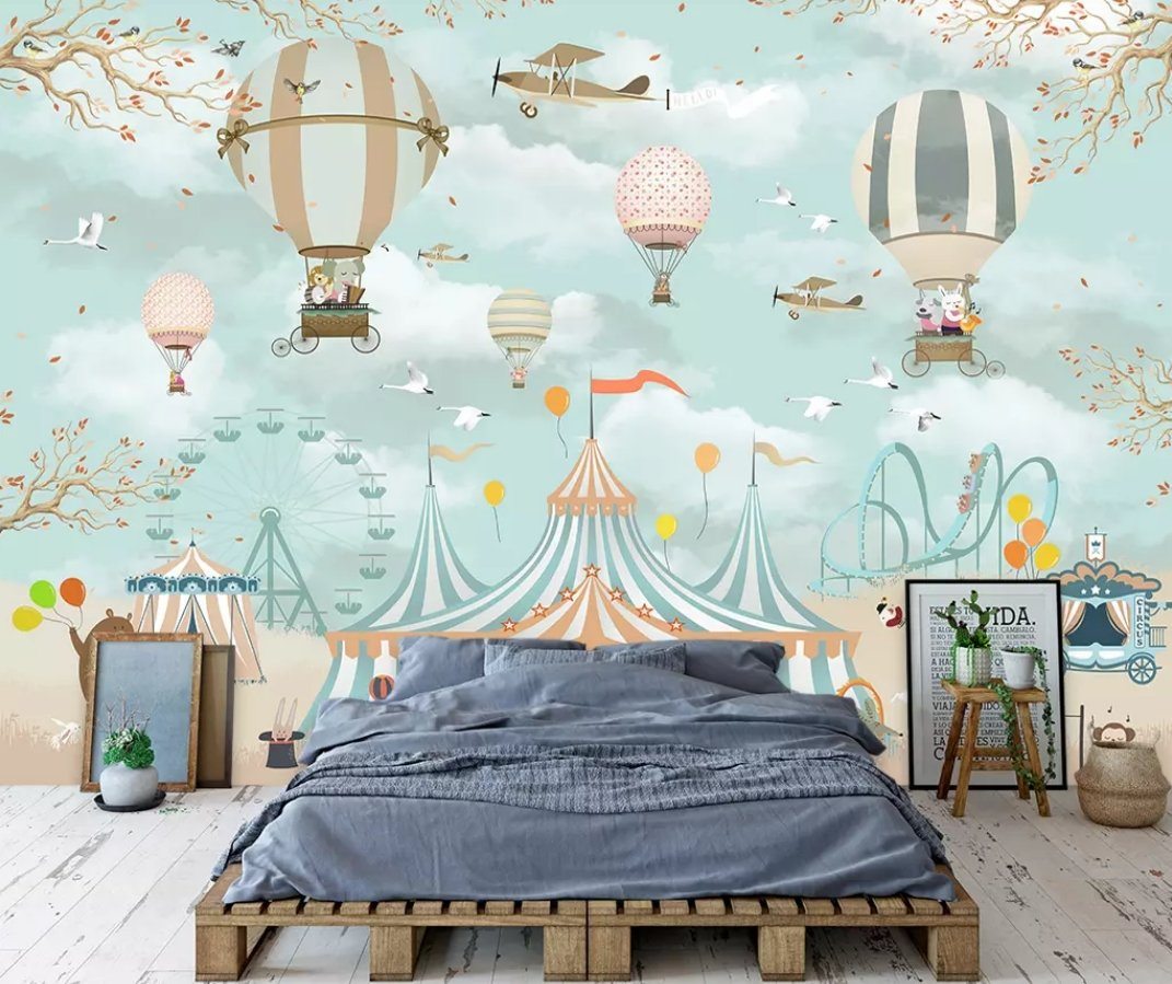 3D Hot Air Balloon 296 Wall Murals Wallpaper AJ Wallpaper 2 