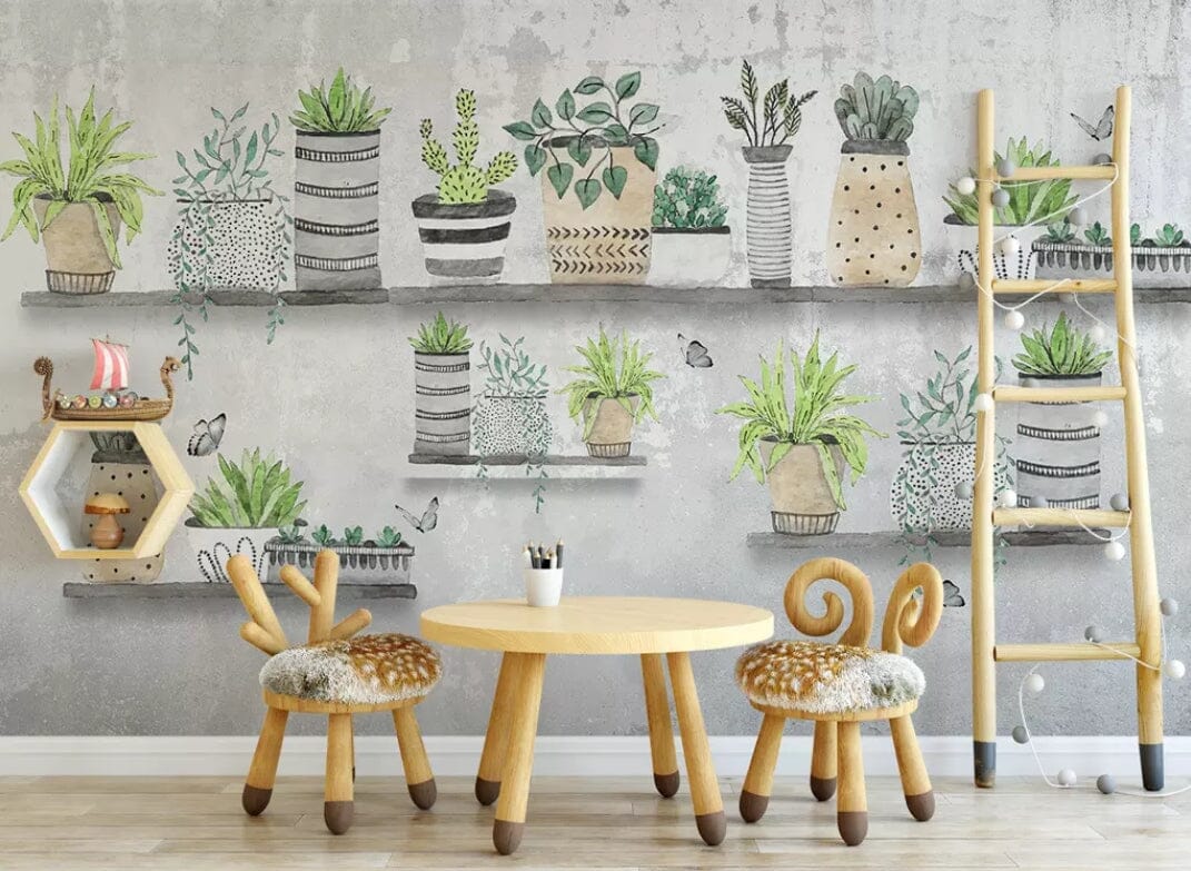 3D Green Plant 1424 Wall Murals Wallpaper AJ Wallpaper 2 