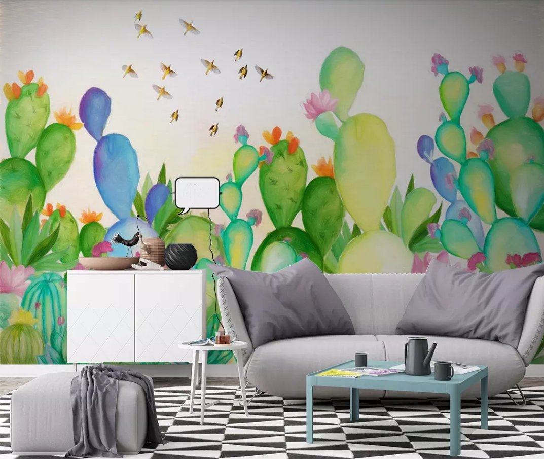 3D Cactus 933 Wall Murals Wallpaper AJ Wallpaper 2 