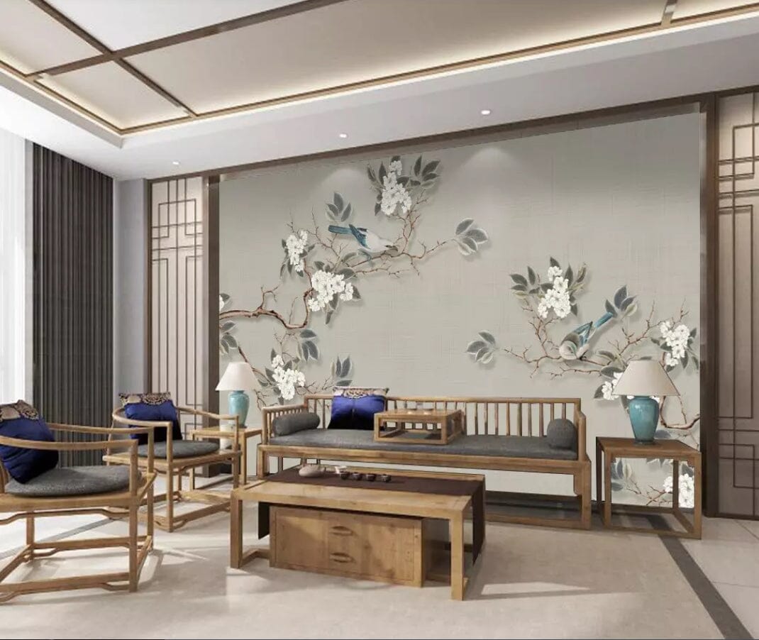 3D Twig Flower 2185 Wall Murals Wallpaper AJ Wallpaper 2 