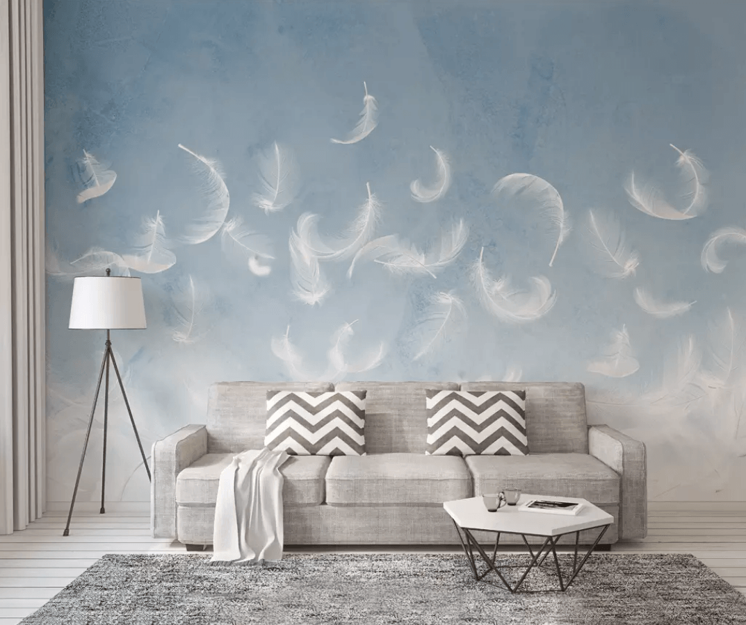 3D White Feather 991 Wall Murals Wallpaper AJ Wallpaper 2 