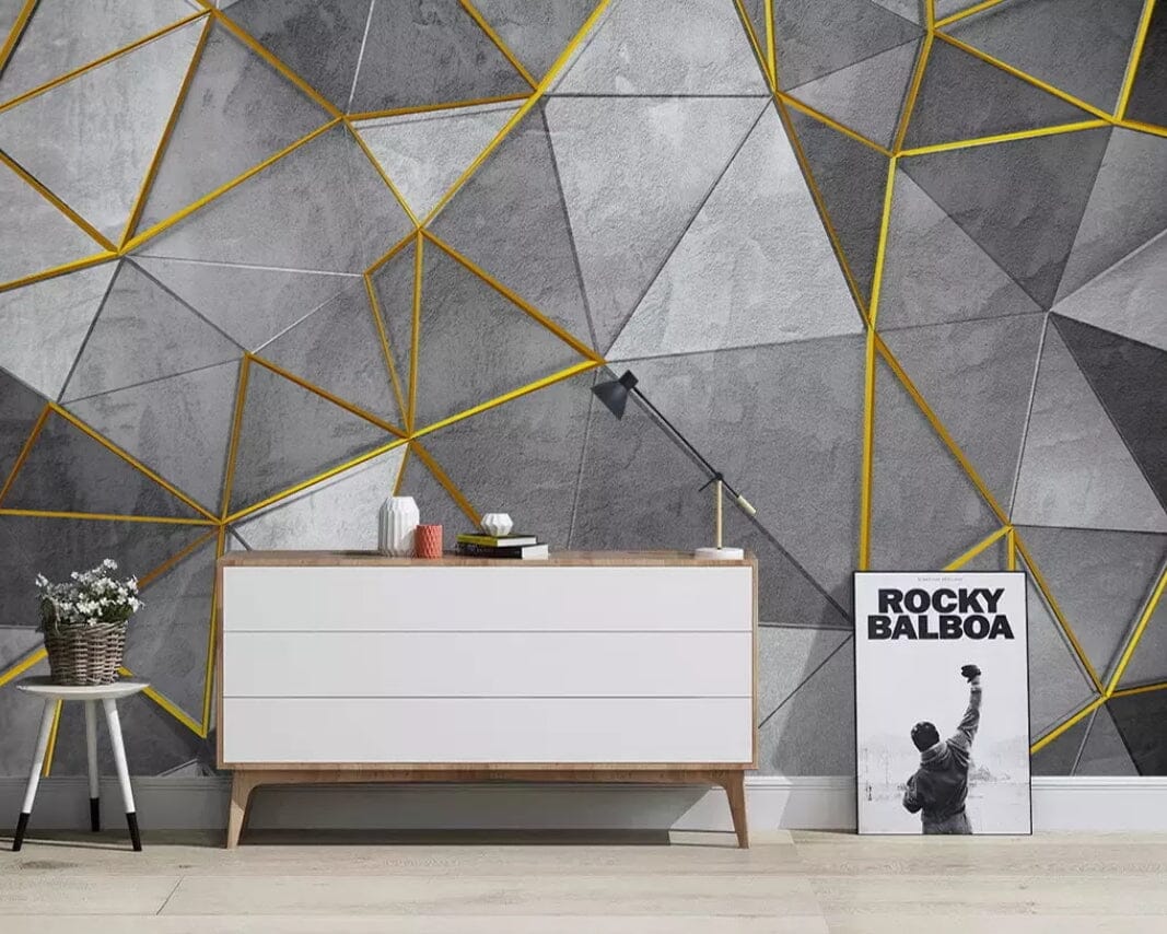3D Triangle Pattern 2218 Wall Murals Wallpaper AJ Wallpaper 2 