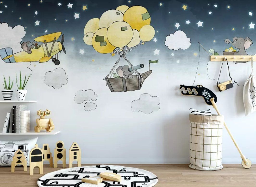 3D Balloon Ship 120 Wall Murals Wallpaper AJ Wallpaper 2 
