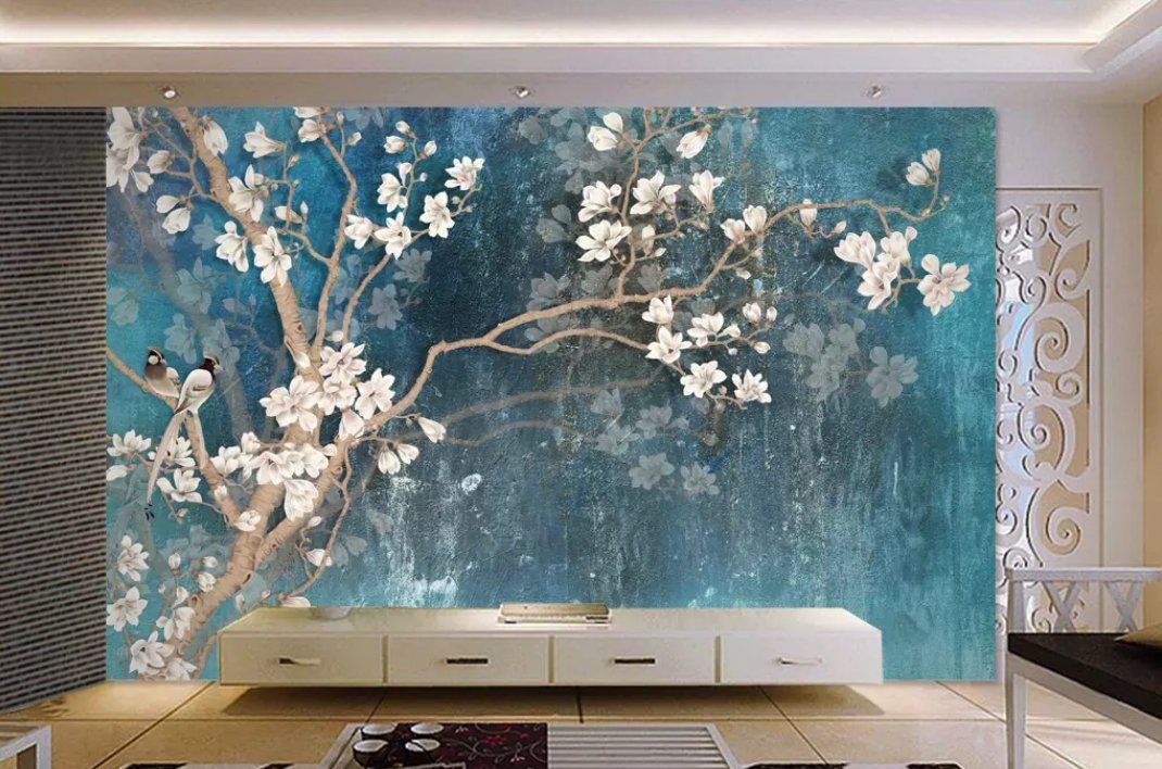 3D Birds And Flowers 043 Wall Murals Wallpaper AJ Wallpaper 2 