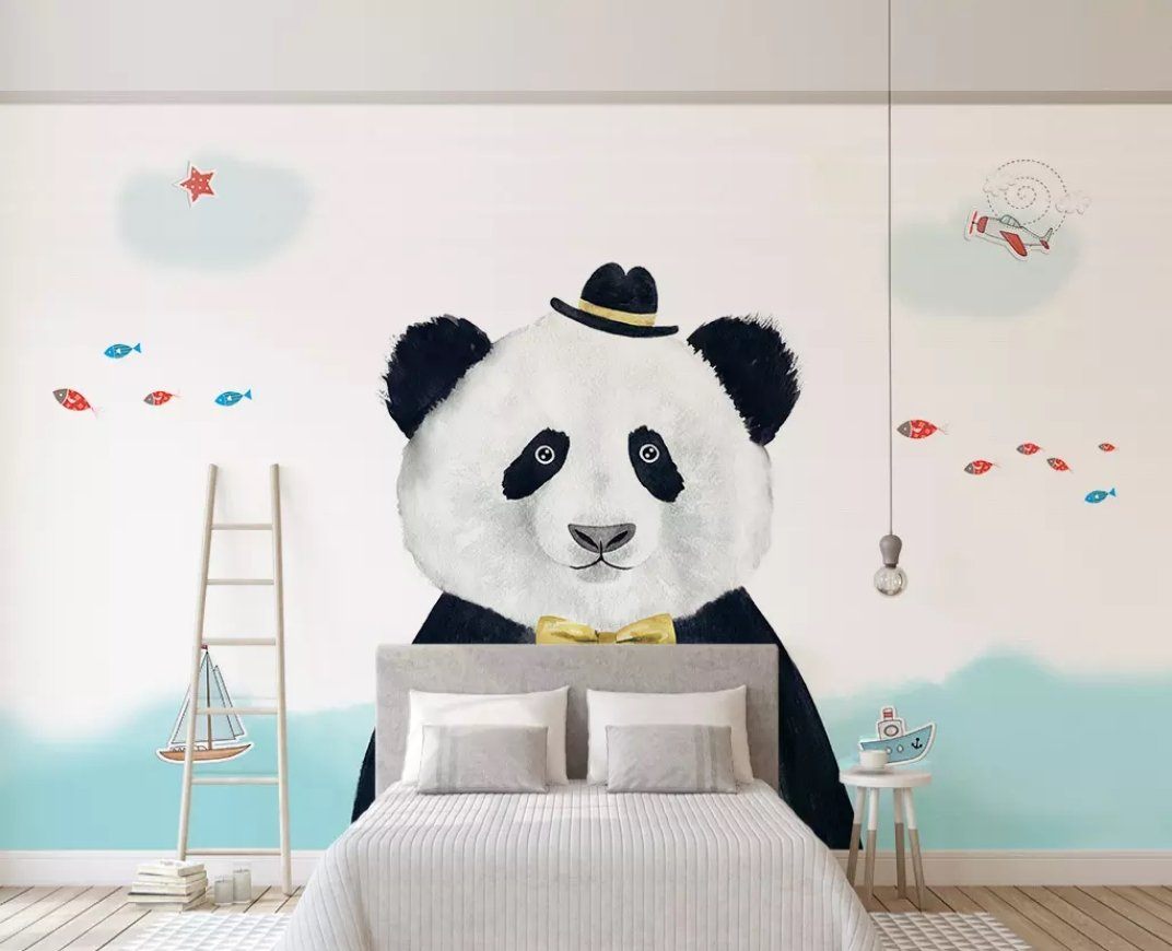 3D Cute Panda 1108 Wall Murals Wallpaper AJ Wallpaper 2 