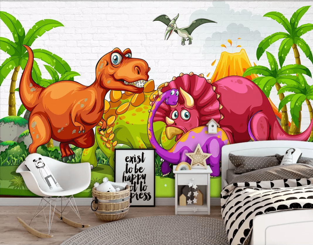 3D Dinosaur Forest 2314 Wall Murals Wallpaper AJ Wallpaper 2 