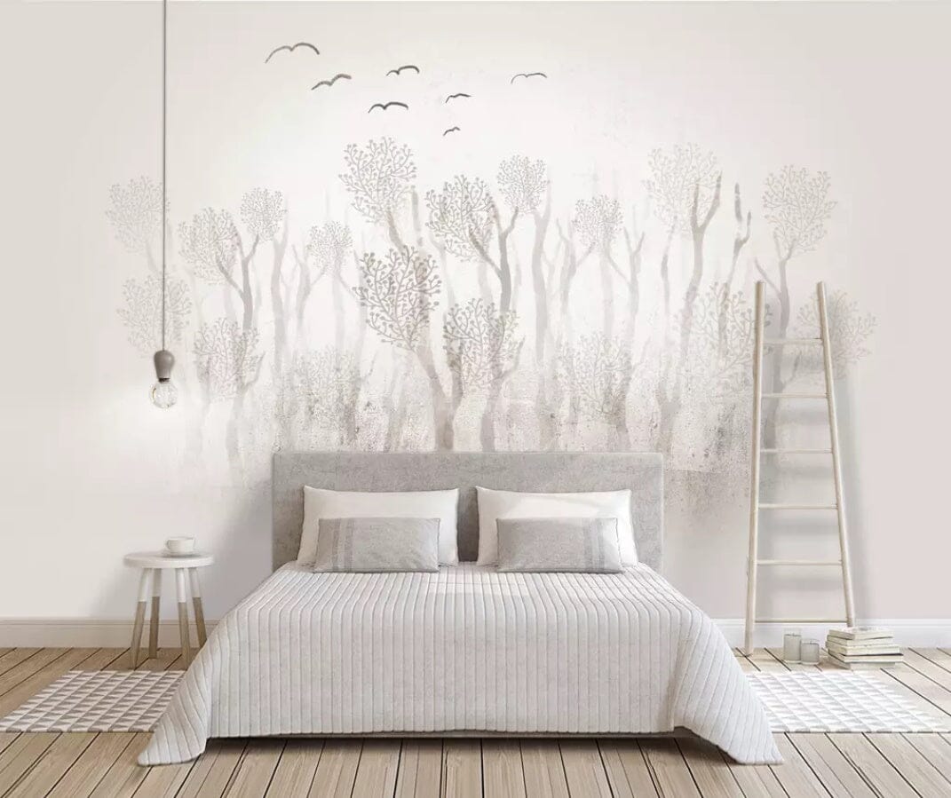 3D Foggy Forest 2285 Wall Murals Wallpaper AJ Wallpaper 2 