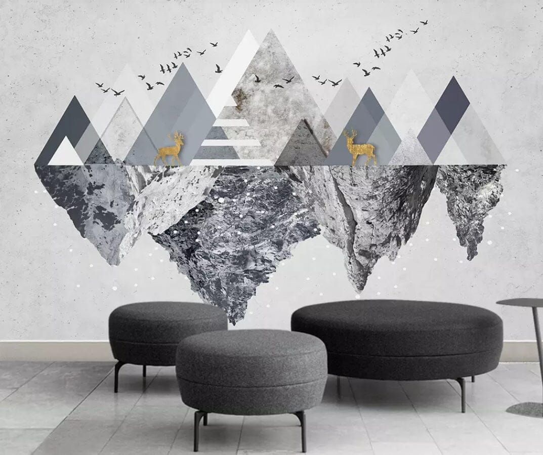 3D Triangle Valley 1774 Wall Murals Wallpaper AJ Wallpaper 2 