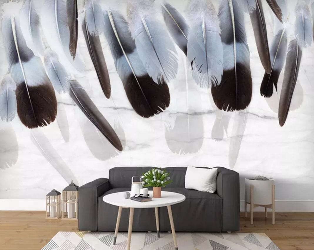 3D Black Feather 2276 Wall Murals Wallpaper AJ Wallpaper 2 