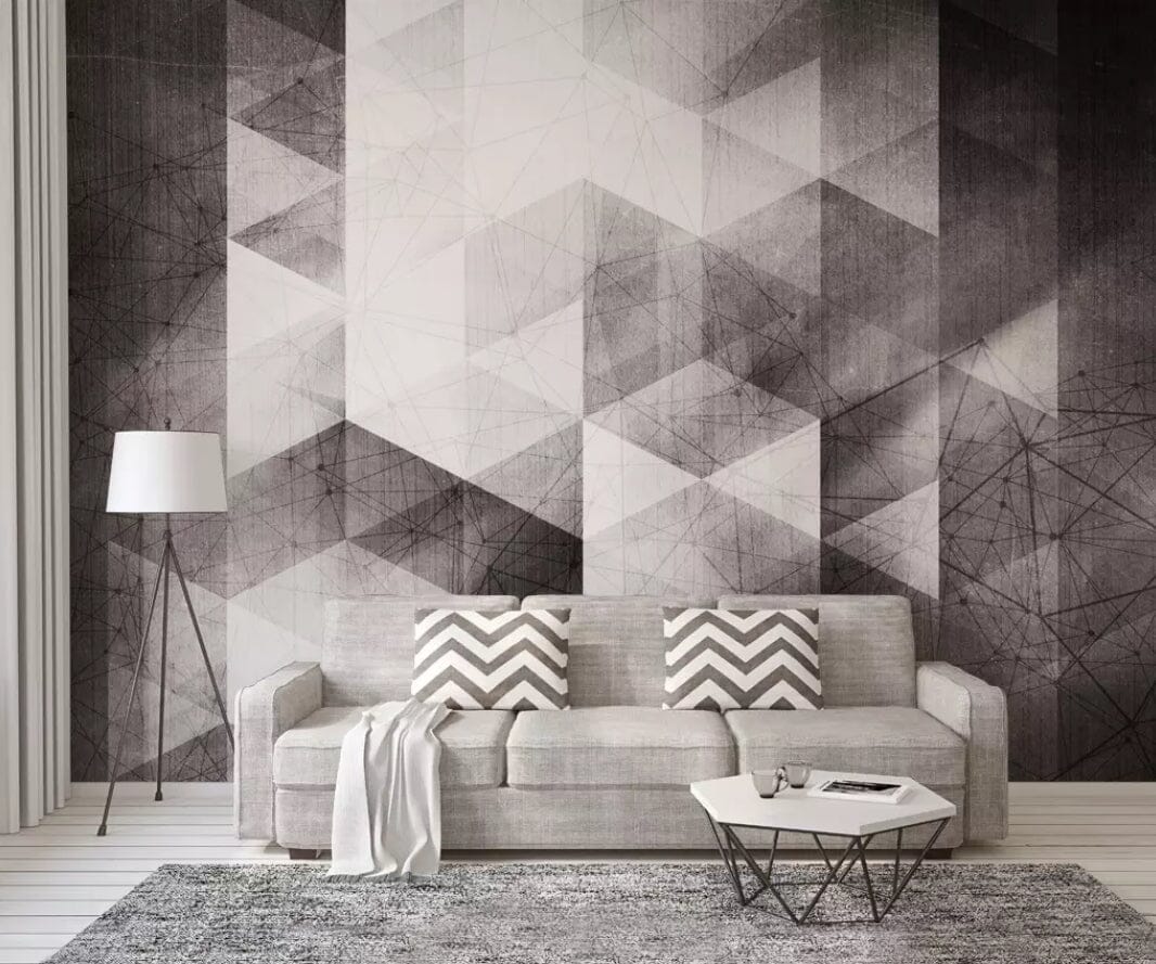3D Black Triangle 2242 Wall Murals Wallpaper AJ Wallpaper 2 