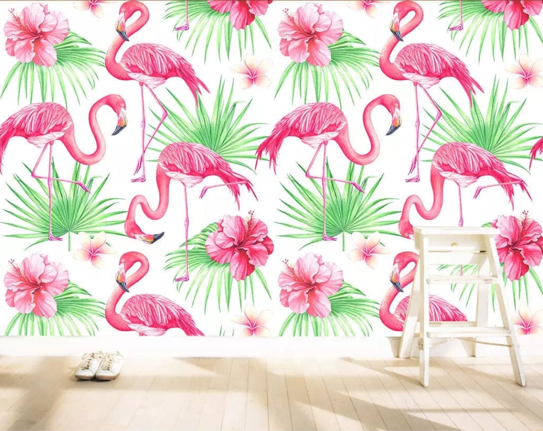 3D Pink Flamingo 1438 Wall Murals Wallpaper AJ Wallpaper 2 