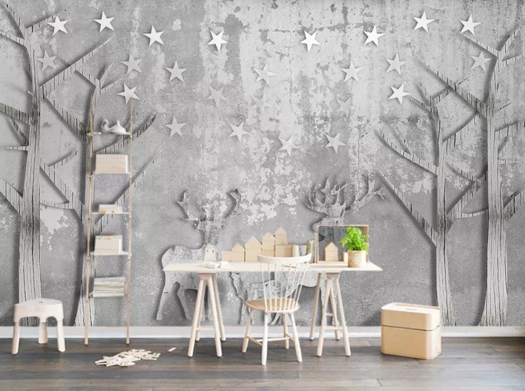 3D Silver Tree 966 Wall Murals Wallpaper AJ Wallpaper 2 