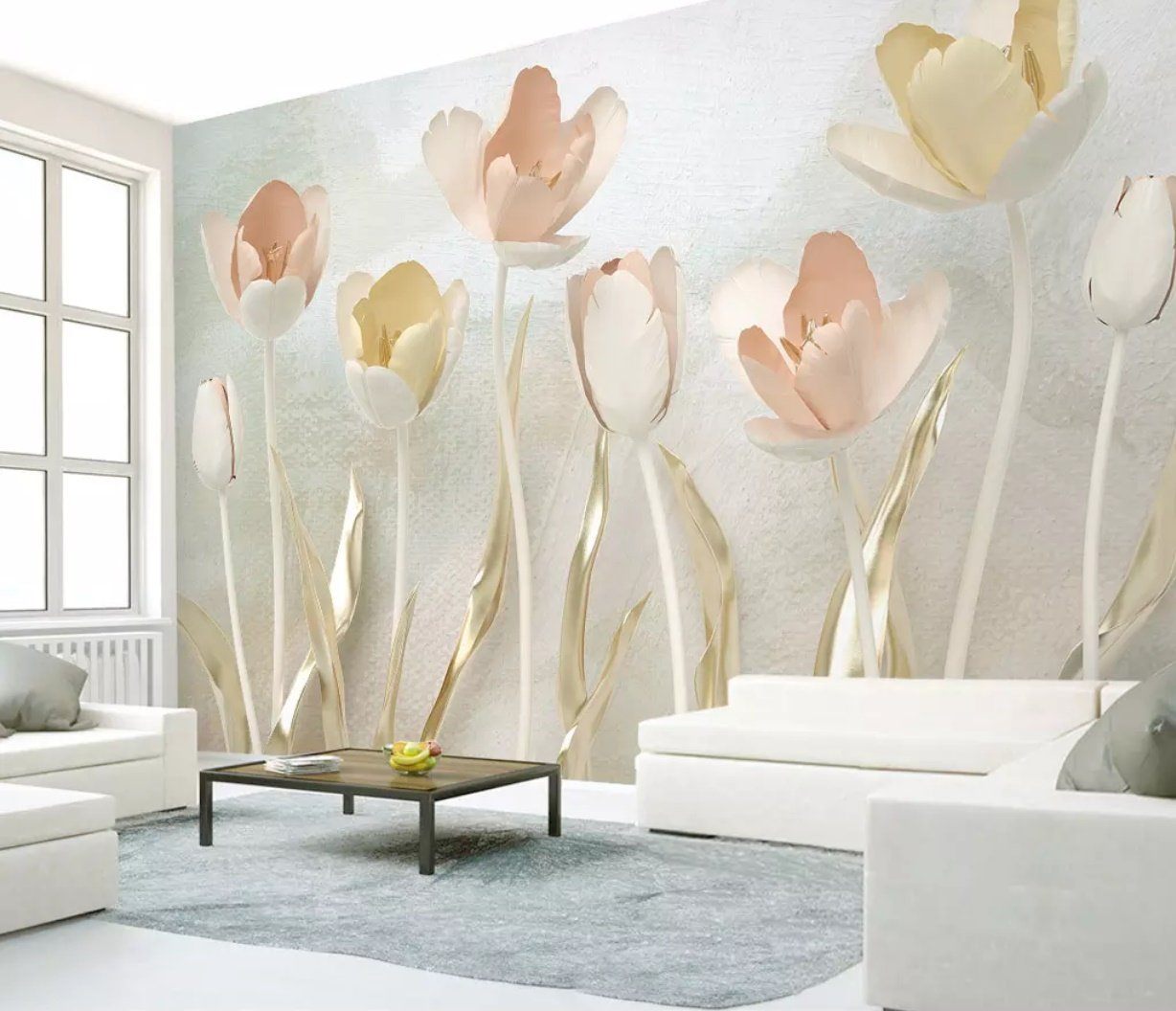 3D Beautiful Flowers 1500 Wall Murals Wallpaper AJ Wallpaper 2 
