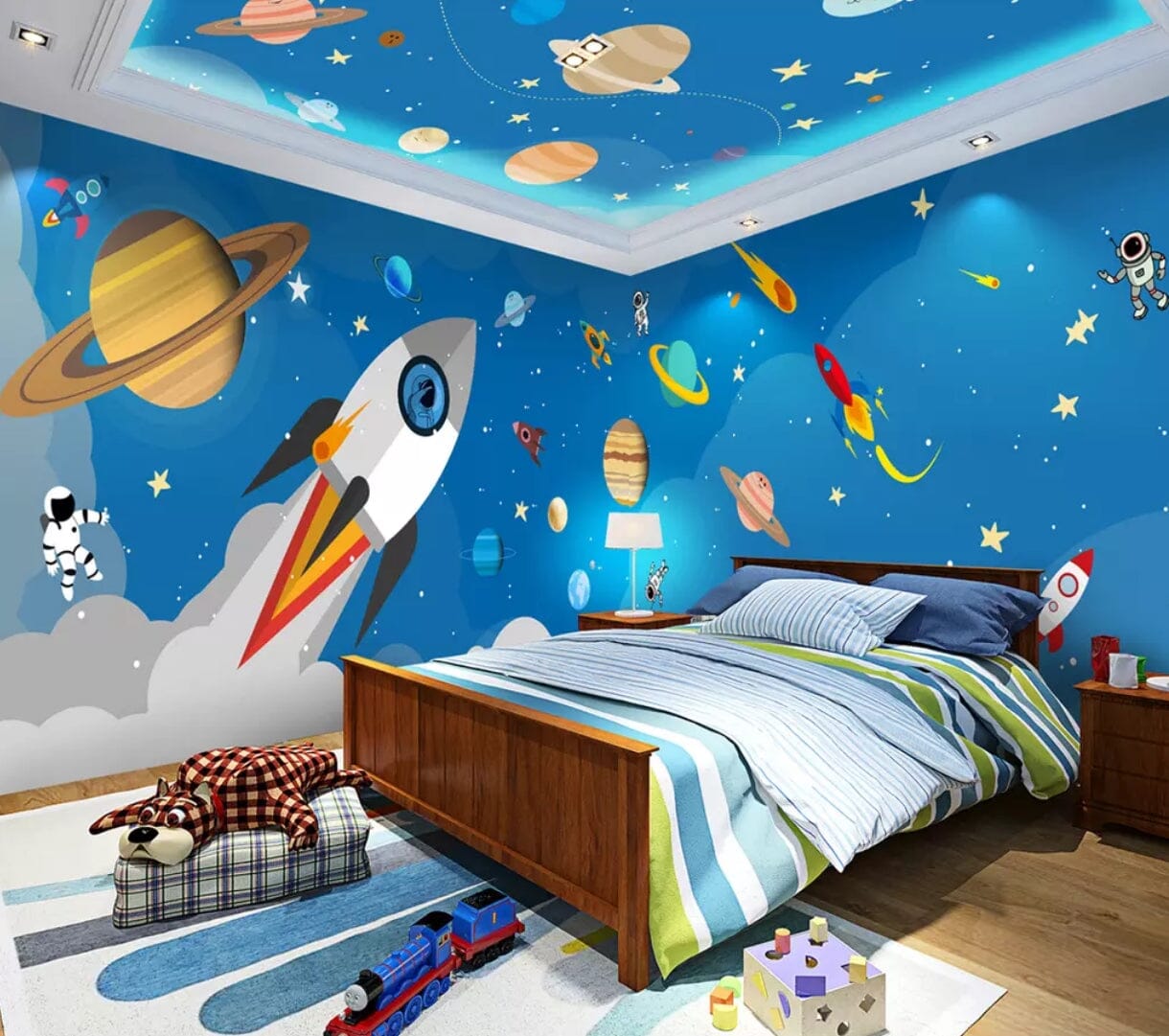 3D Rocket Ship 1556 Wall Murals Wallpaper AJ Wallpaper 2 