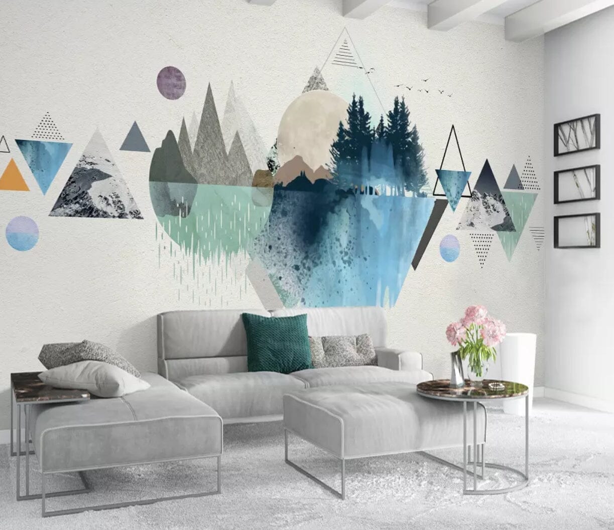 3D Color Geometry 1442 Wall Murals Wallpaper AJ Wallpaper 2 