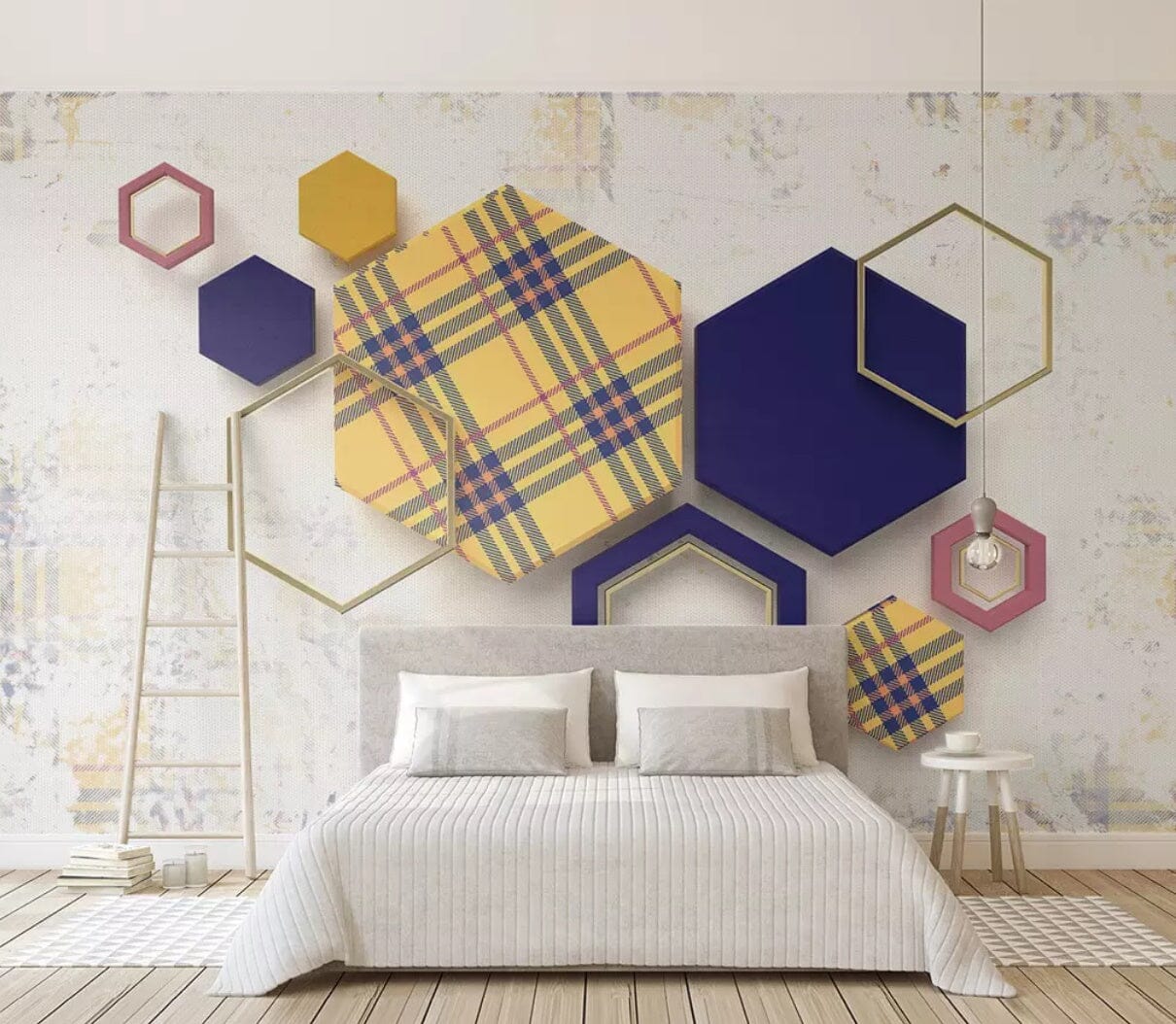 3D Blue Geometry 2496 Wall Murals Wallpaper AJ Wallpaper 2 