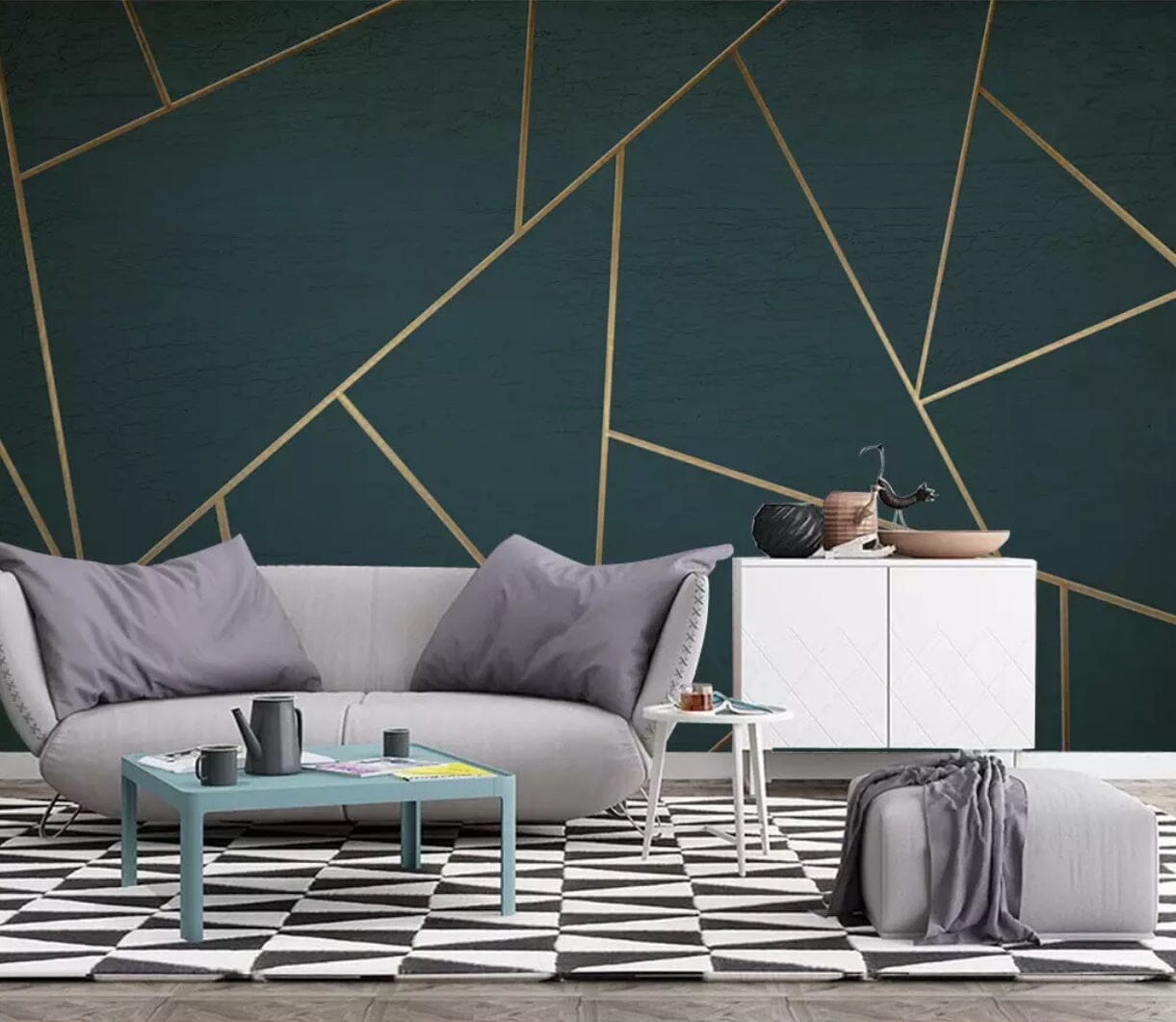 3D Golden Lines 2432 Wall Murals Wallpaper AJ Wallpaper 2 