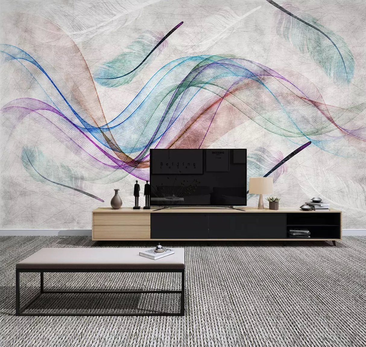 3D Color Wave 477 Wall Murals Wallpaper AJ Wallpaper 2 