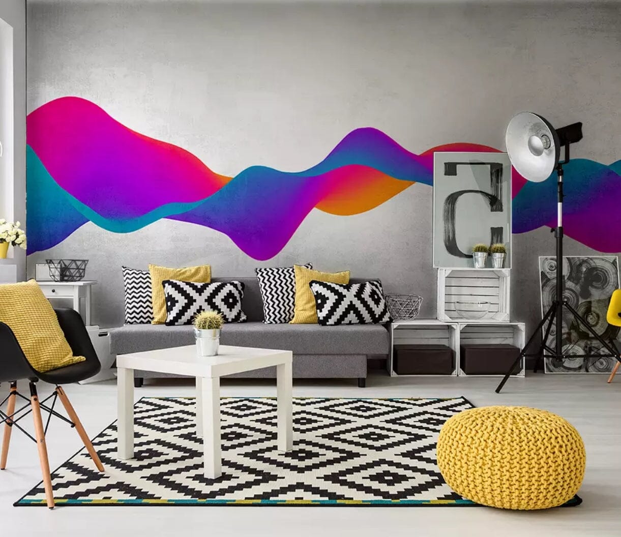 3D Purple Wave 1695 Wall Murals Wallpaper AJ Wallpaper 2 