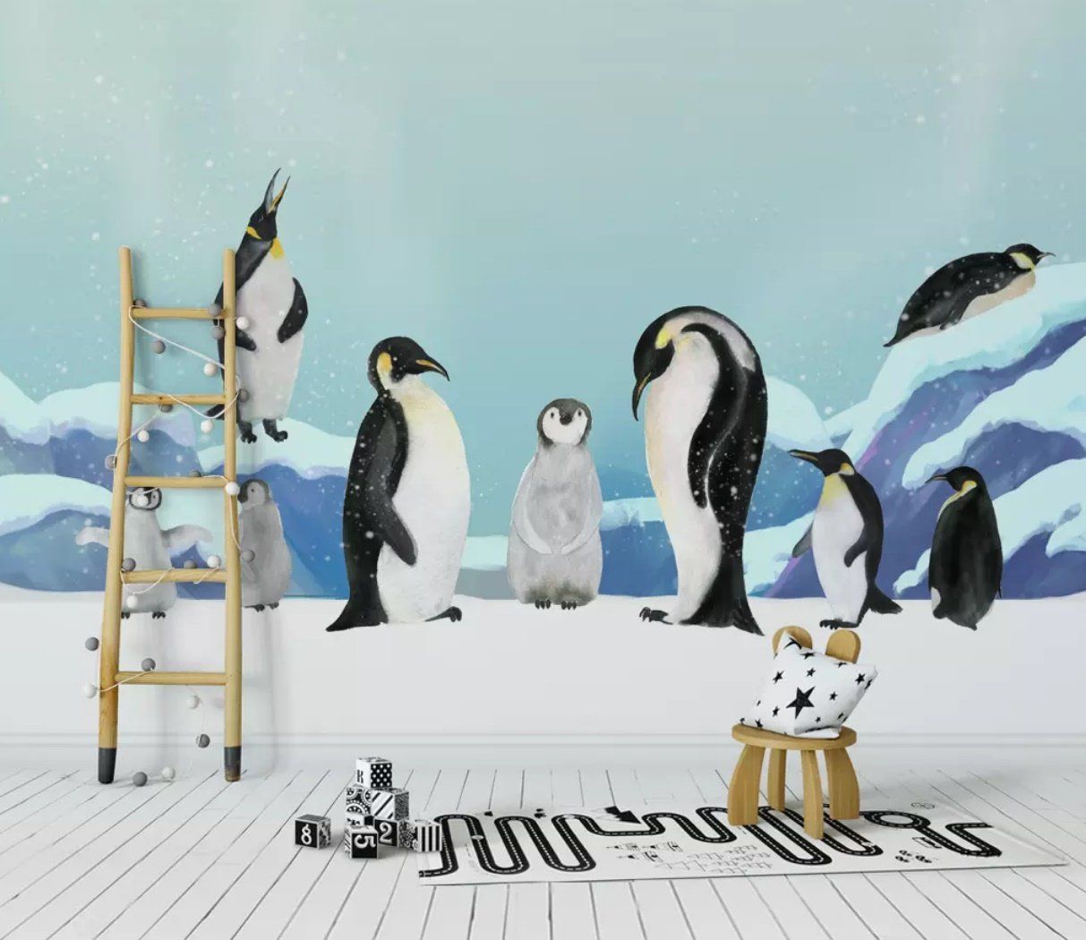 3D Arctic Penguin 1380 Wall Murals Wallpaper AJ Wallpaper 2 