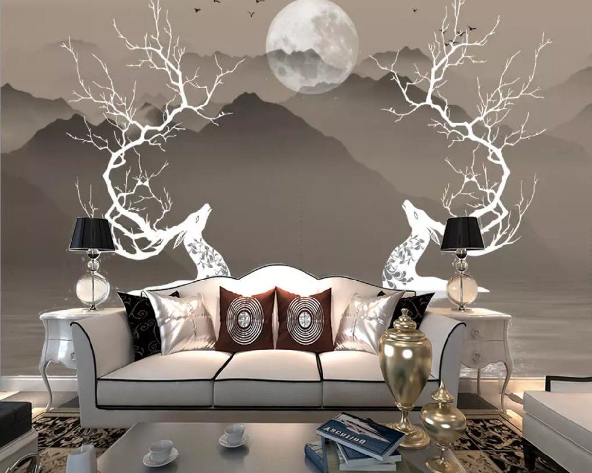 3D Antelope Horn 1253 Wall Murals Wallpaper AJ Wallpaper 2 