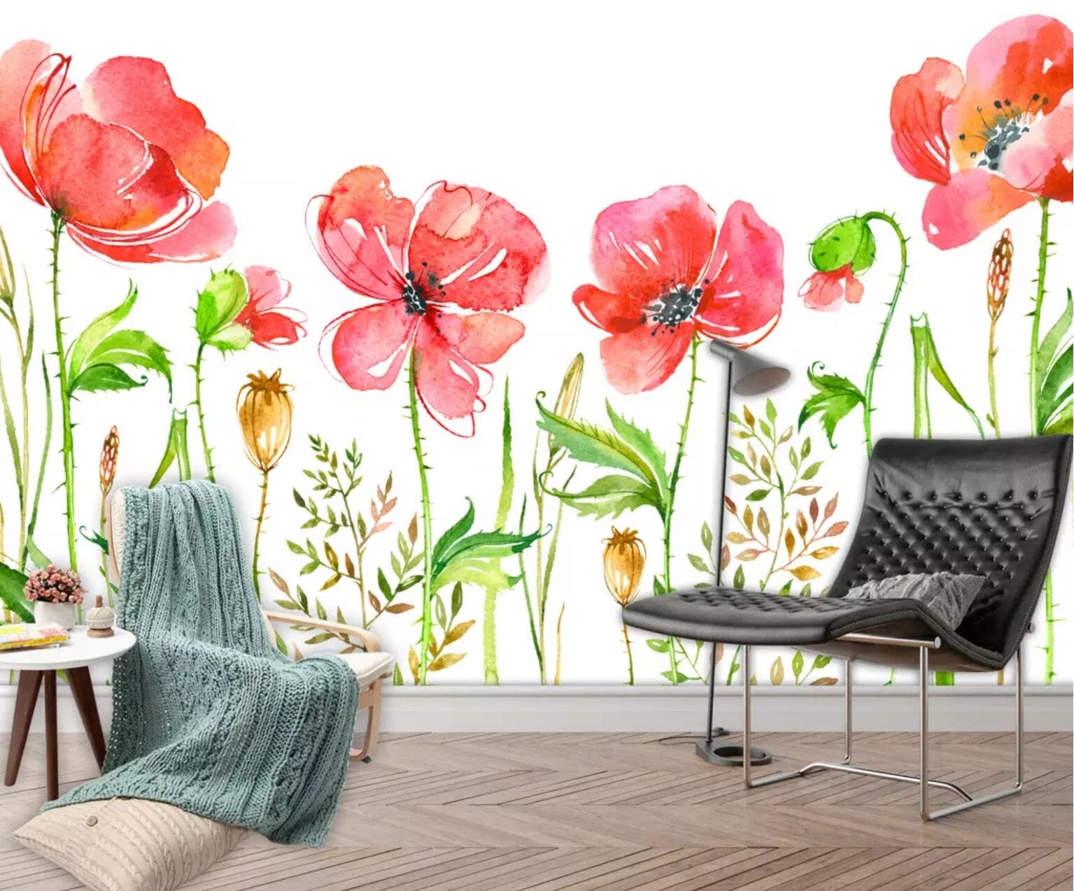3D Red Flowers 2544 Wall Murals Wallpaper AJ Wallpaper 2 