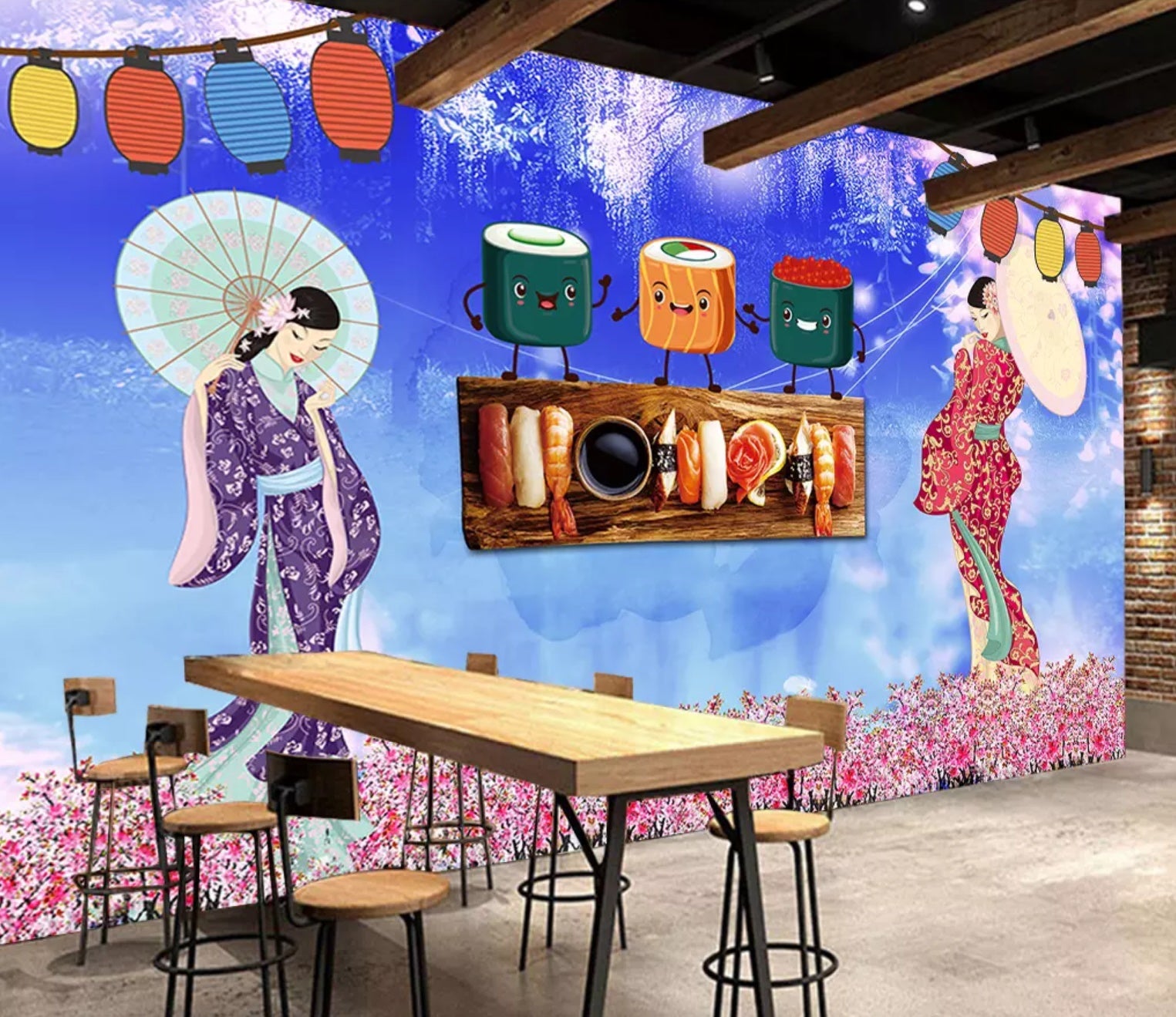 3D Lady Playing Umbrella 1495 Wall Murals Wallpaper AJ Wallpaper 2 