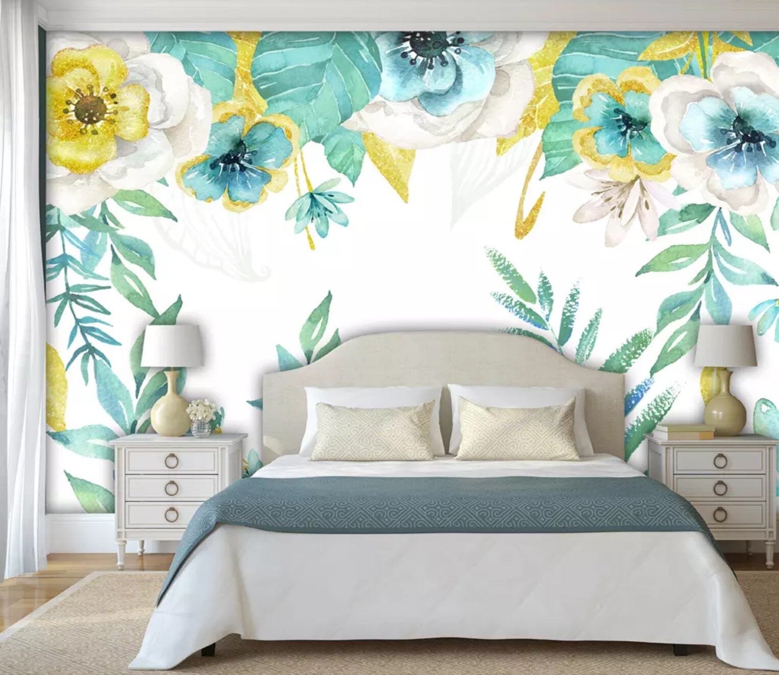 3D Colored Flowers 2480 Wall Murals Wallpaper AJ Wallpaper 2 