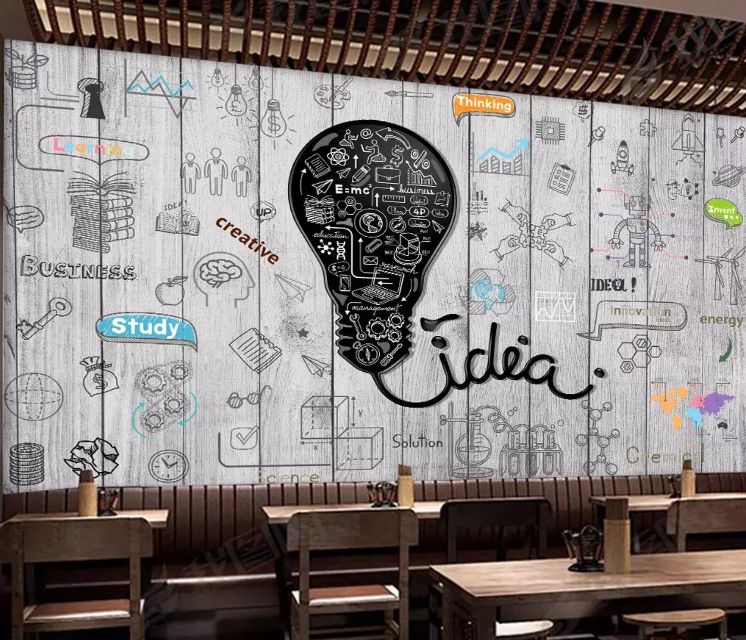 3D Black Light Bulb 1340 Wall Murals Wallpaper AJ Wallpaper 2 