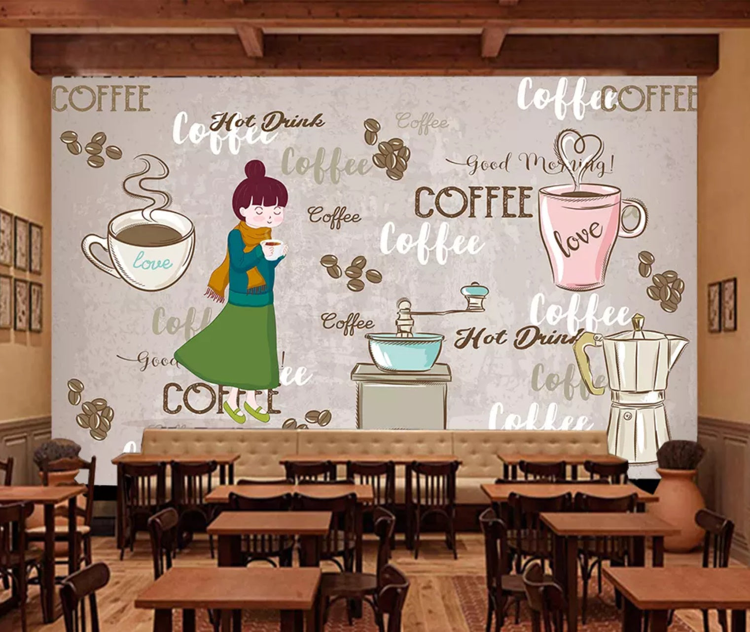 3D Drink Coffee 1338 Wall Murals Wallpaper AJ Wallpaper 2 