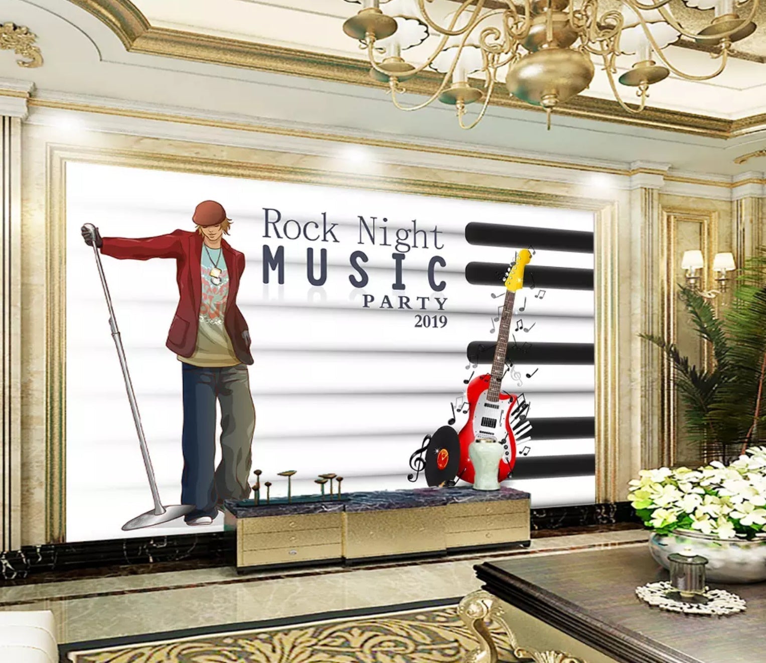 3D Music Guitar 1176 Wall Murals Wallpaper AJ Wallpaper 2 