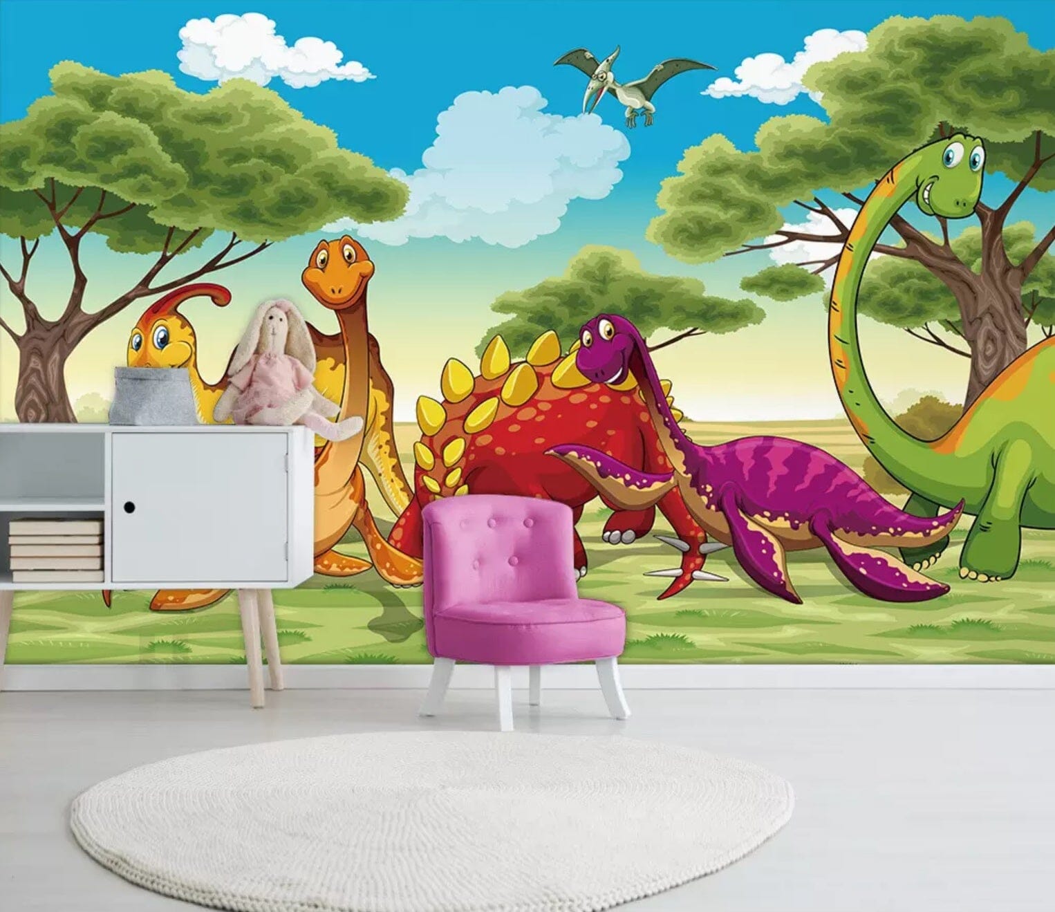 3D Dinosaur Forest 2313 Wall Murals