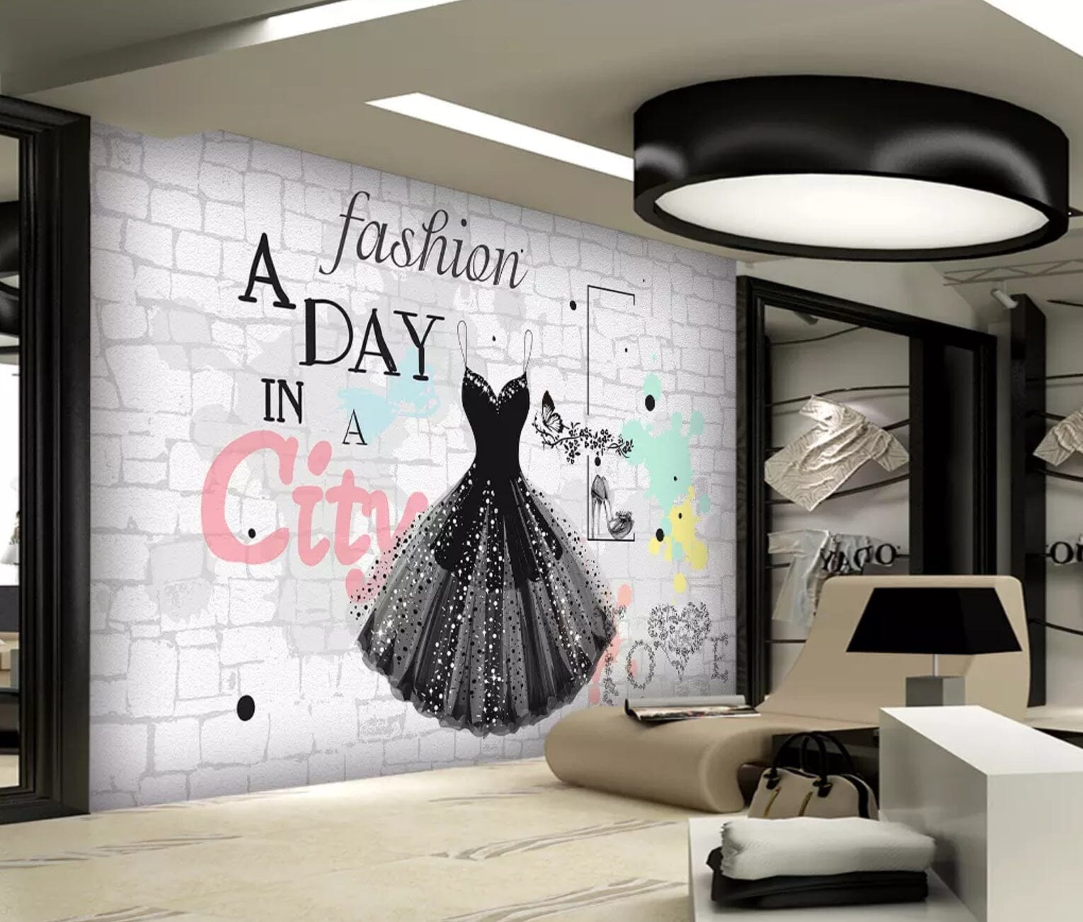 3D Black Skirt 2303 Wall Murals Wallpaper AJ Wallpaper 2 