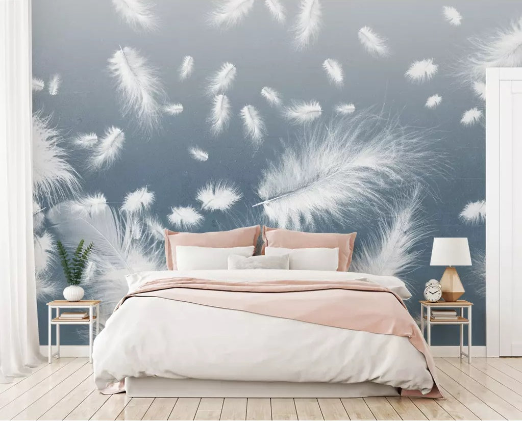 3D White Feather 1793 Wall Murals Wallpaper AJ Wallpaper 2 