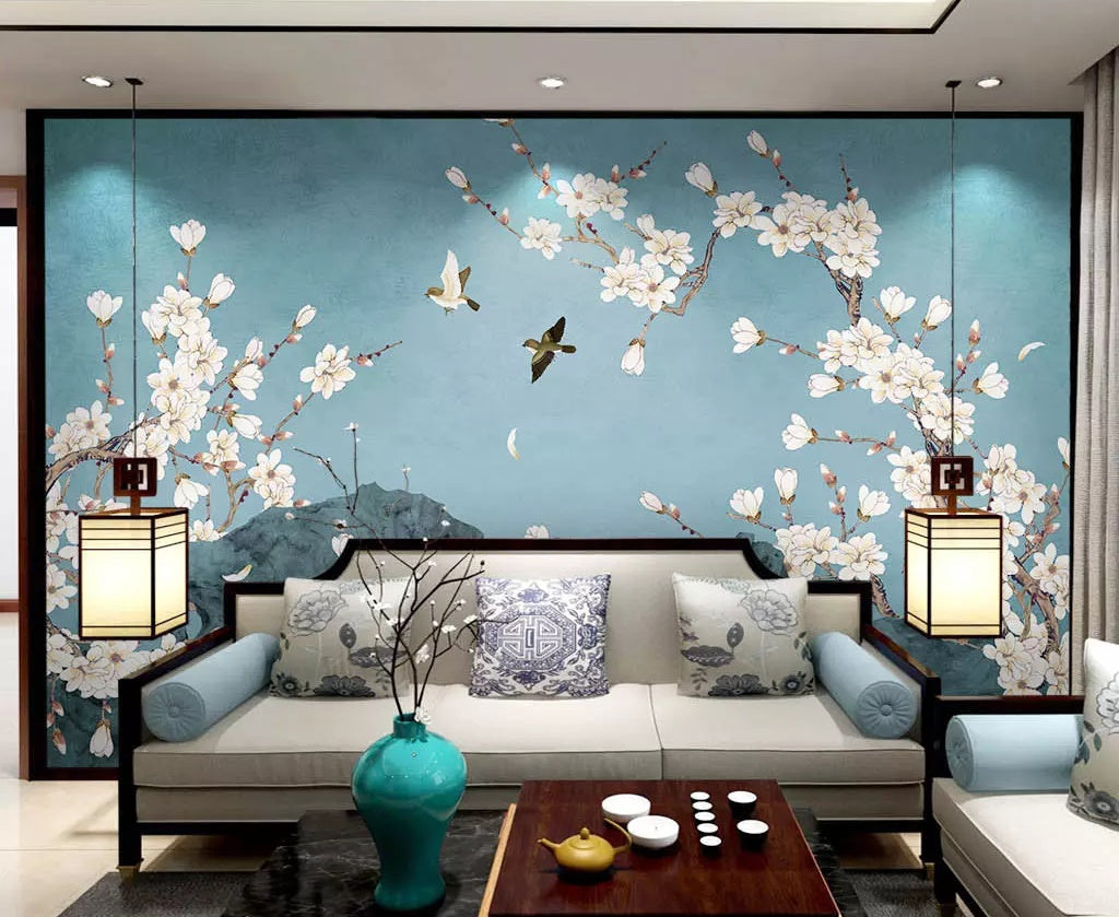 3D White Flowers 1565 Wall Murals Wallpaper AJ Wallpaper 2 