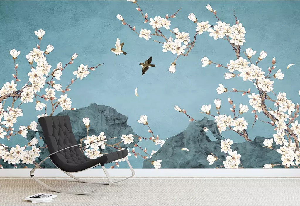3D White Flowers 1565 Wall Murals Wallpaper AJ Wallpaper 2 
