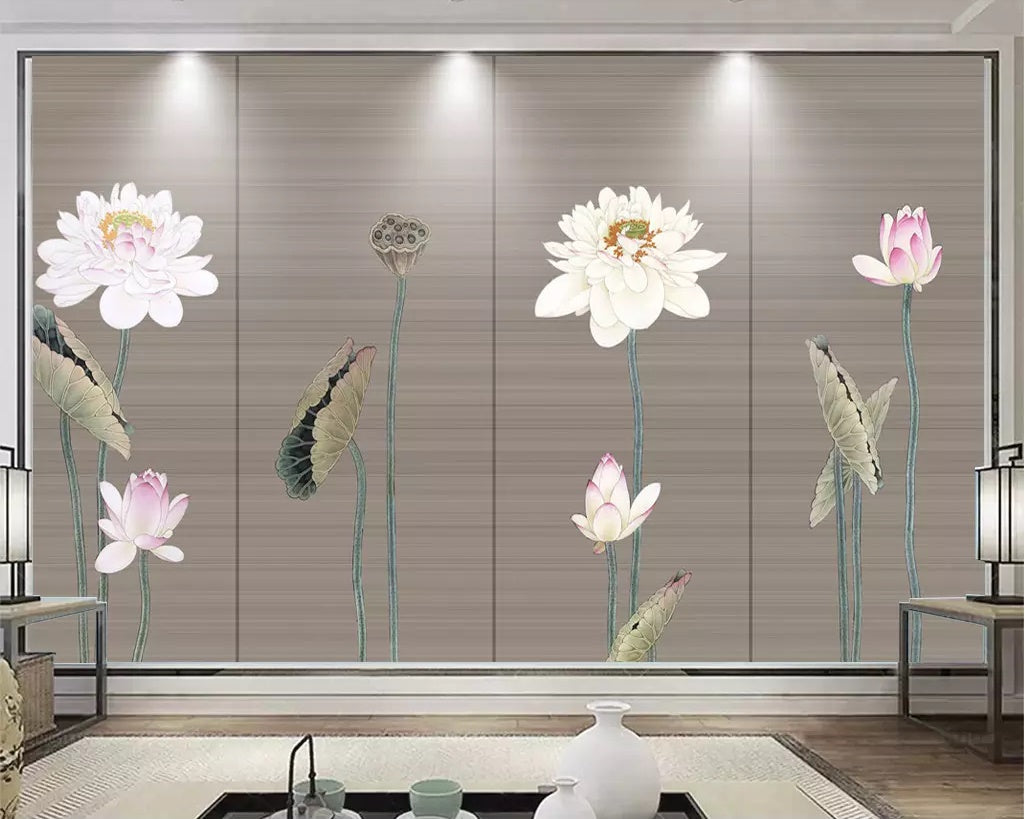3D Lotus 1541 Wall Murals Wallpaper AJ Wallpaper 2 