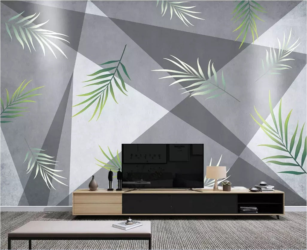 3D Green Leaf 1755 Wall Murals Wallpaper AJ Wallpaper 2 
