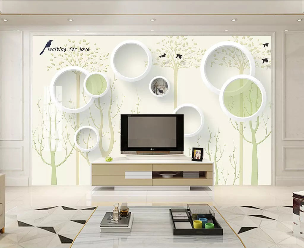 3D Round 1591 Wall Murals Wallpaper AJ Wallpaper 2 