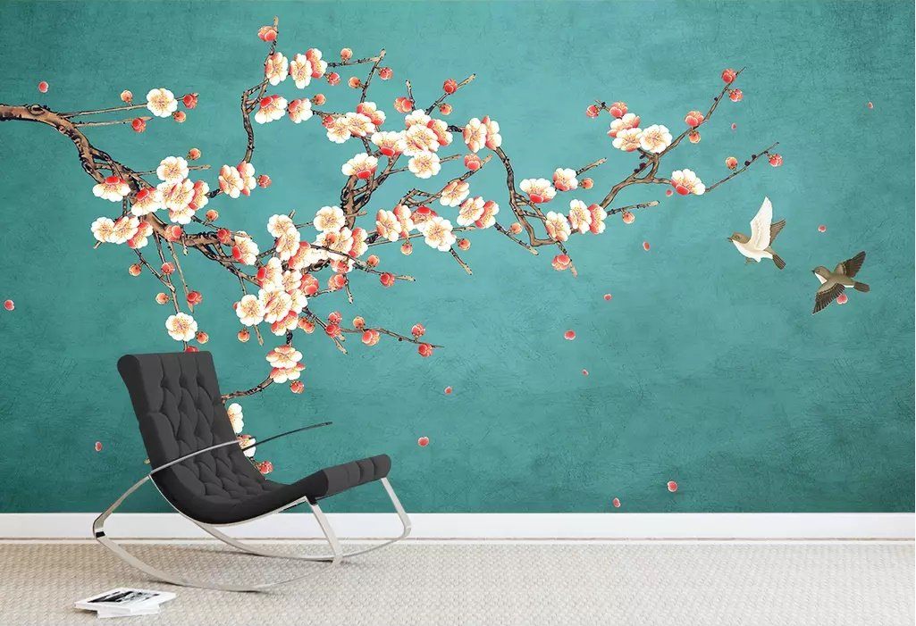 3D Branch Plum 1784 Wall Murals Wallpaper AJ Wallpaper 2 