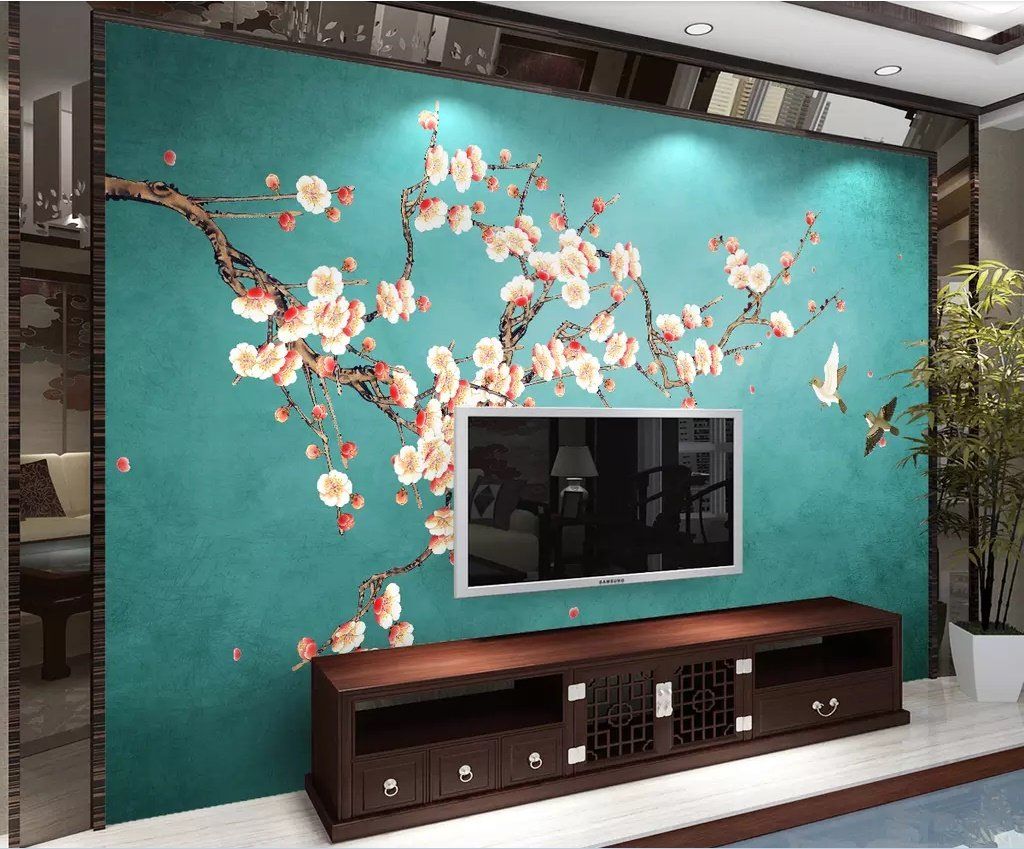 3D Branch Plum 1784 Wall Murals Wallpaper AJ Wallpaper 2 