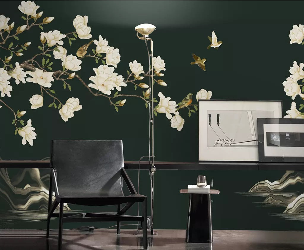 3D White Flowers 1564 Wall Murals Wallpaper AJ Wallpaper 2 