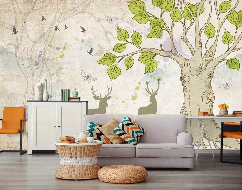 3D Forest Fawn 1586 Wall Murals Wallpaper AJ Wallpaper 2 