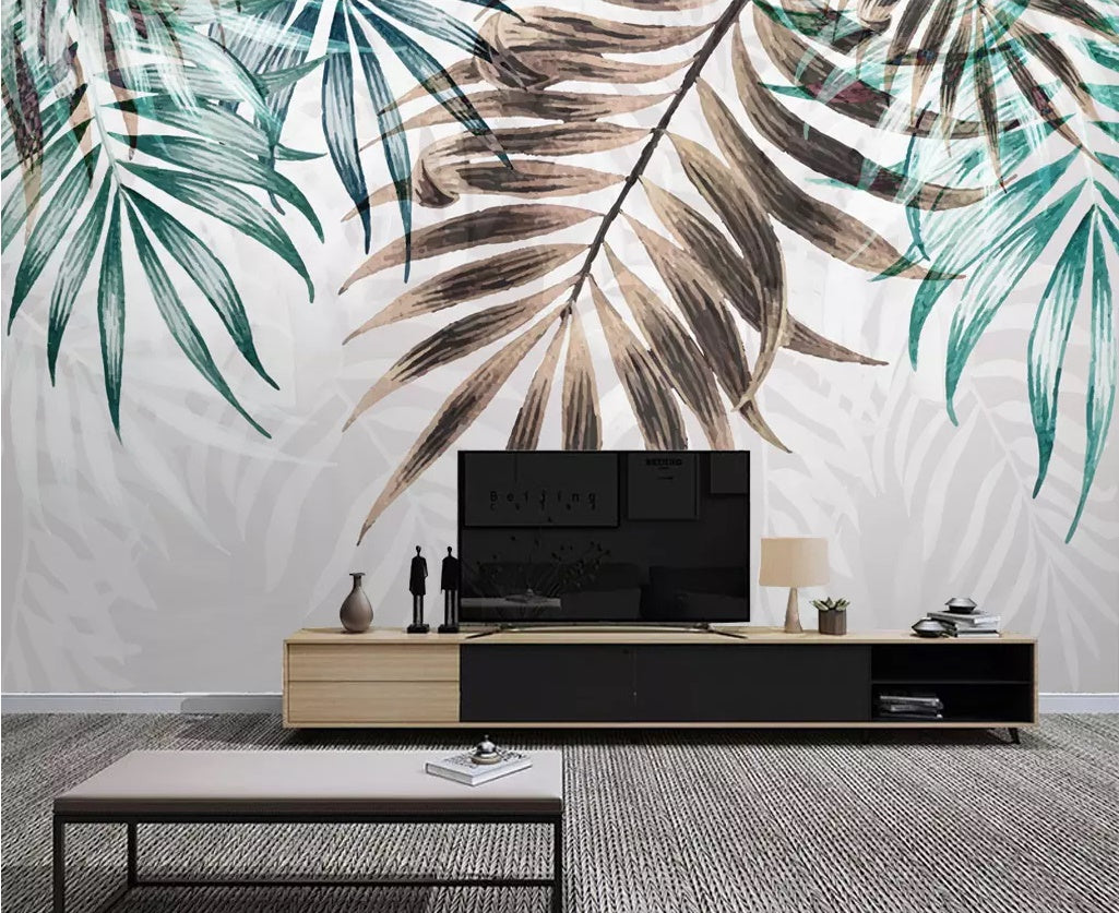 3D Green Leaf 1547 Wall Murals Wallpaper AJ Wallpaper 2 