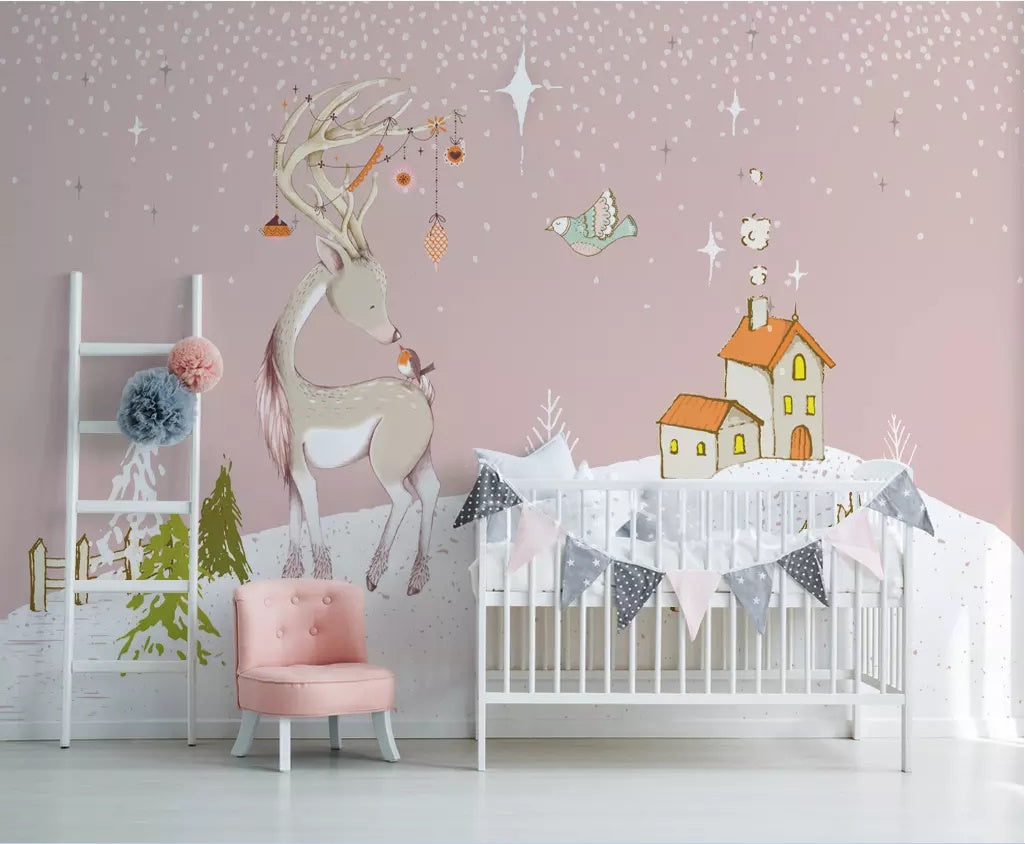 3D Fawn House 1775 Wall Murals Wallpaper AJ Wallpaper 2 