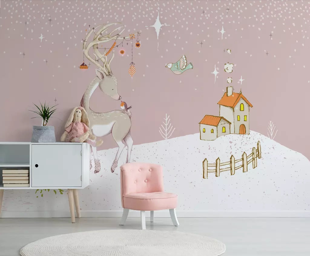 3D Fawn House 1775 Wall Murals Wallpaper AJ Wallpaper 2 
