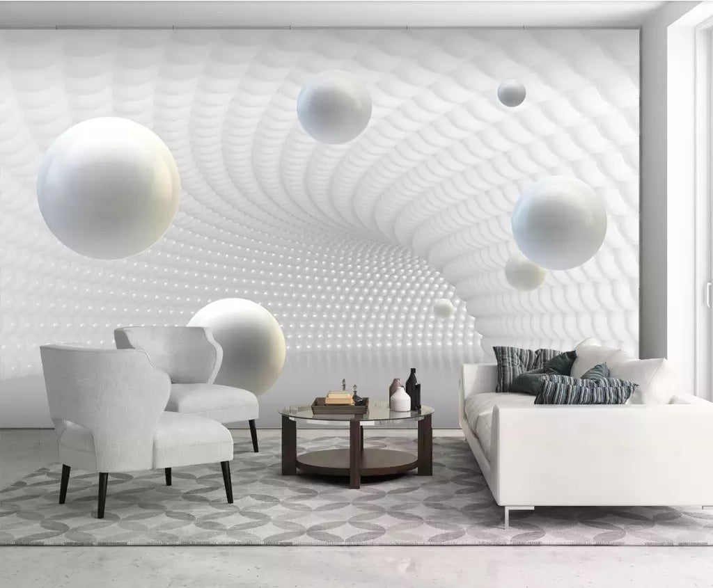 3D White Ball 1730 Wall Murals Wallpaper AJ Wallpaper 2 