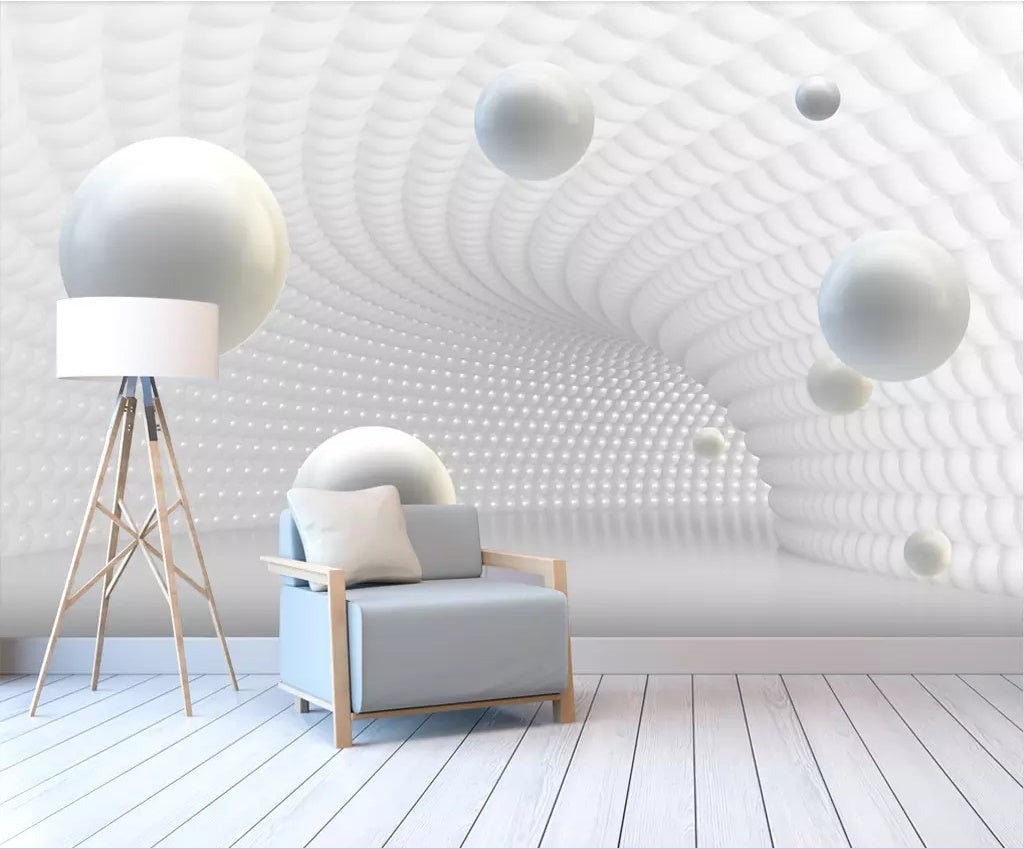 3D White Ball 1730 Wall Murals Wallpaper AJ Wallpaper 2 